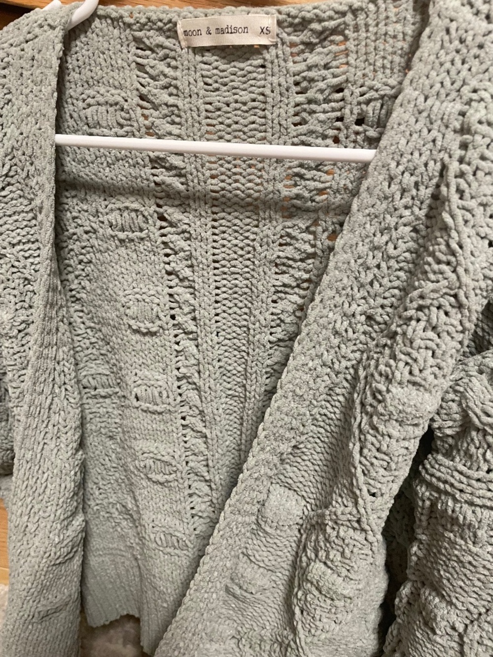 Moon & Madison Knit Sage Cardigan